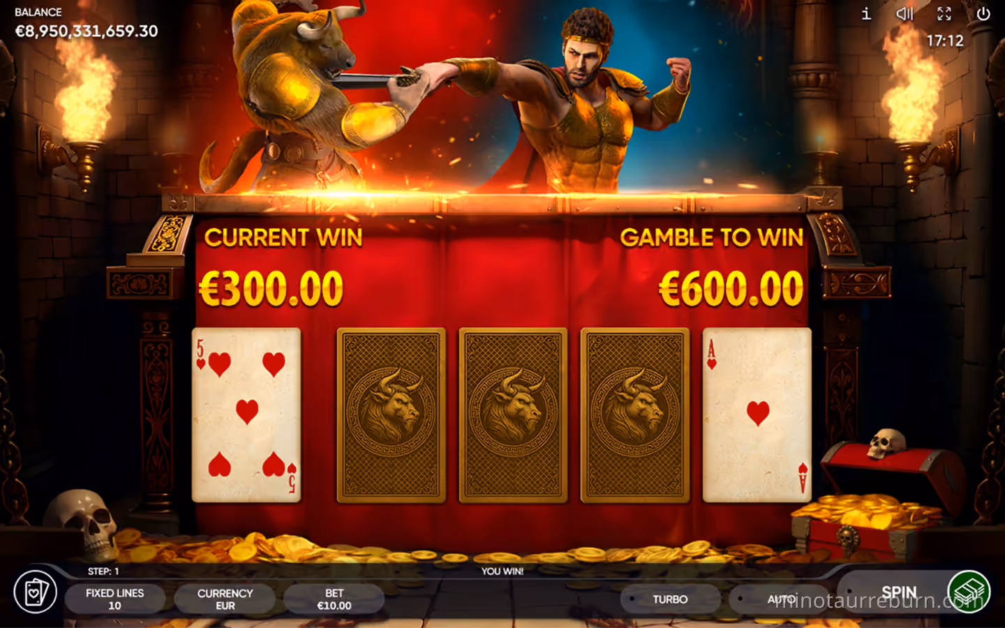 Minotaur ReBurn by Endorphina — slot gameplay
